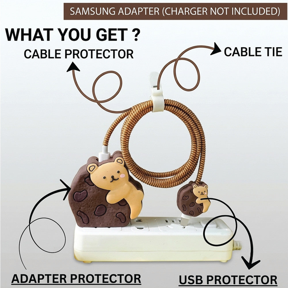 What you get – Bear adapter protector, USB protector, cable protector and cable tie
