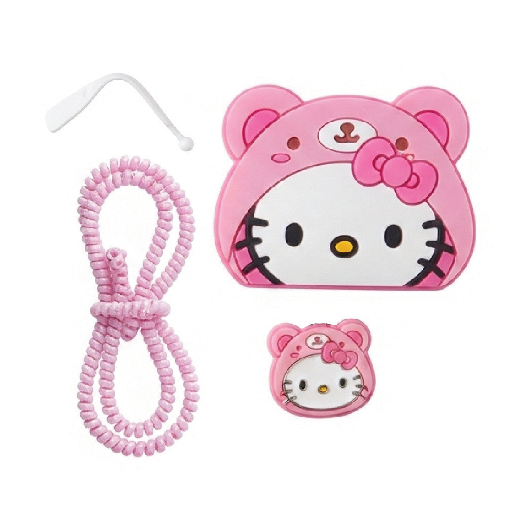 Hello Kitty charger protector set for iPhone 18W/20W Adapter with cable protector, USB protector and cable tie