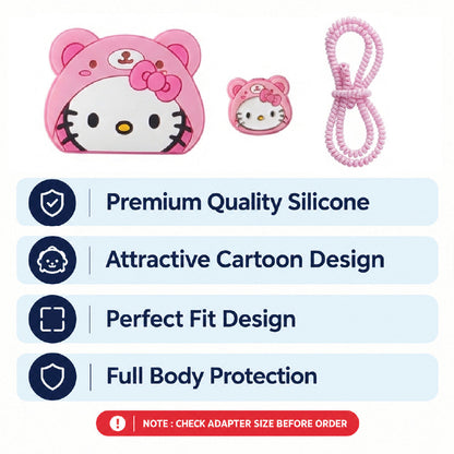 Hello Kitty charger protector – premium silicone, perfect fit and full body protection