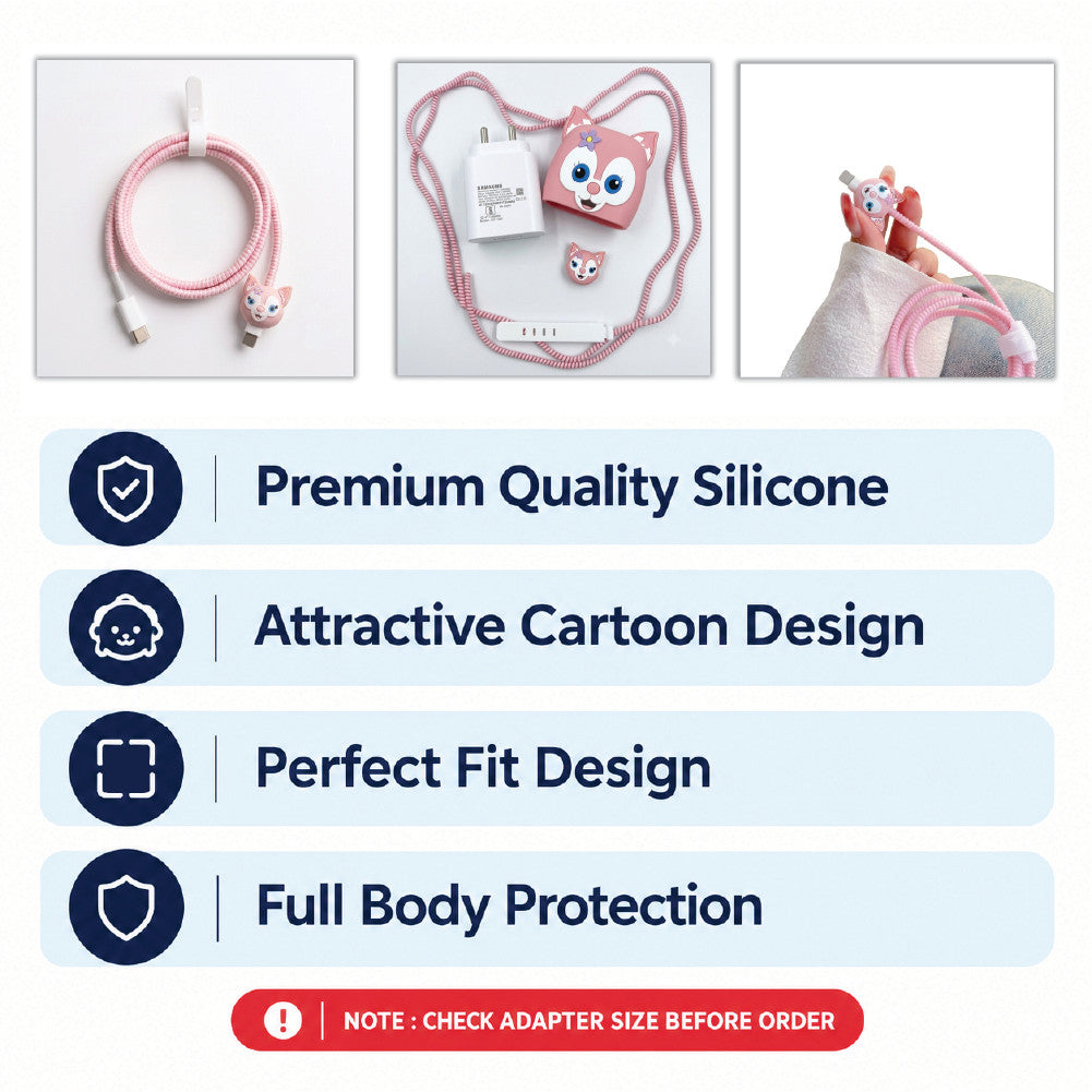 LinaBell charger protector – premium silicone, perfect fit and full body protection