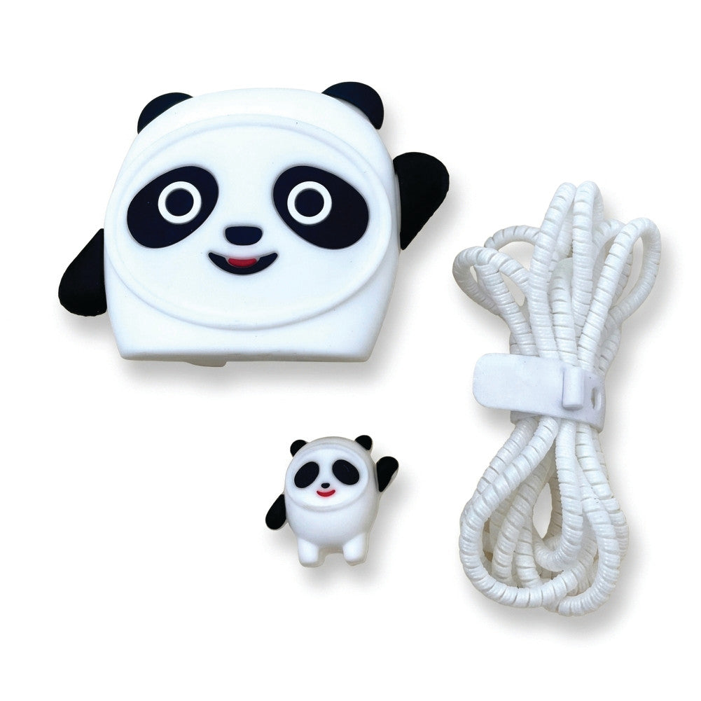 Panda charger protector set for iPhone 18W/20W Adapter with cable protector, USB protector and cable tie
