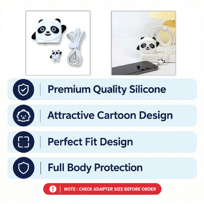Panda charger protector – premium silicone, perfect fit and full body protection