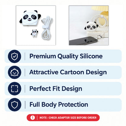 Panda charger protector – premium silicone, perfect fit and full body protection