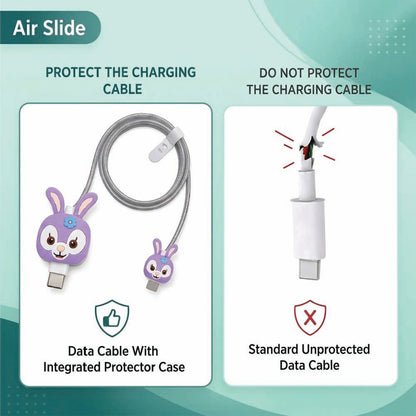 StellaLou charger protector set shown with the charging cable and cable tie