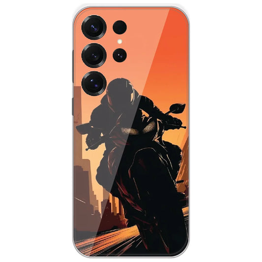 City Dusk Rider - Printed Silicone Case for Samsung Galaxy S25 Ultra