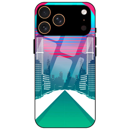Citylight Synthwave - Glass Case for Apple iPhone 17 Pro Max