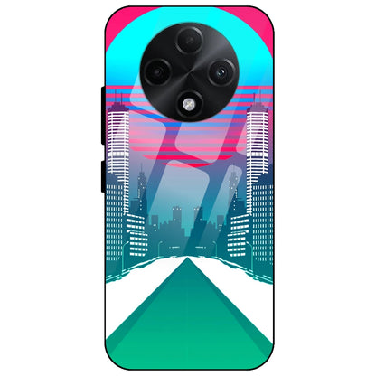 Citylight Synthwave - Glass Case for Oppo F27 Pro