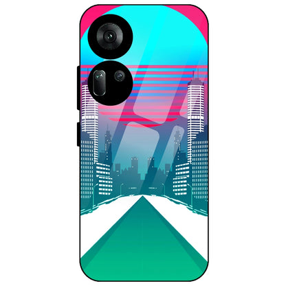 Citylight Synthwave - Glass Case for Oppo Reno 11