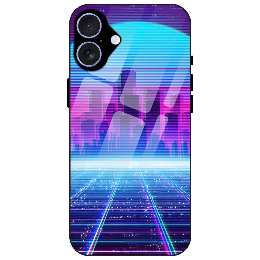 Cityscape Synthwave - Glass Case for Apple iPhone 17
