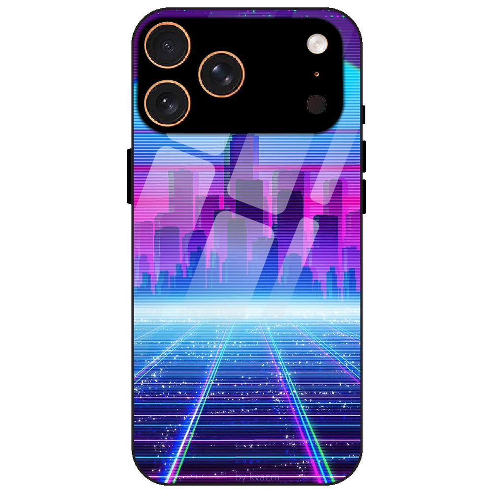 Cityscape Synthwave - Glass Case for Apple iPhone 17 Pro