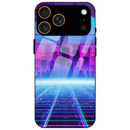 Cityscape Synthwave - Glass Case for Apple iPhone 17 Pro Max