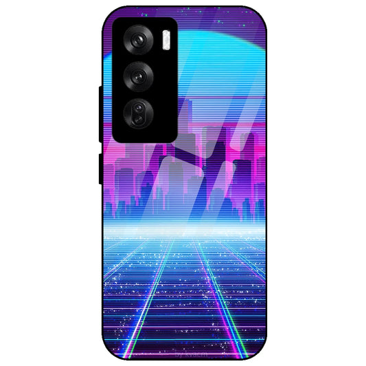 Cityscape Synthwave - Glass Case for Oppo Reno 12 Pro