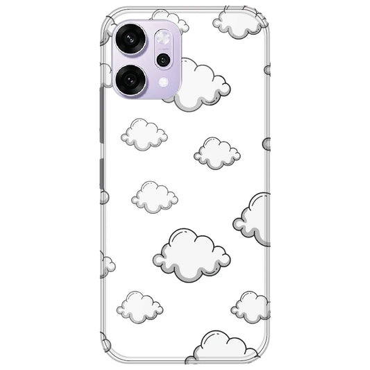 Clouds - Clear Printed Silicone Case for Oppo Reno 14 Pro