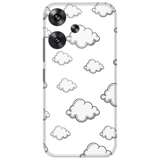 Clouds - Clear Printed Silicone Case for Poco F6