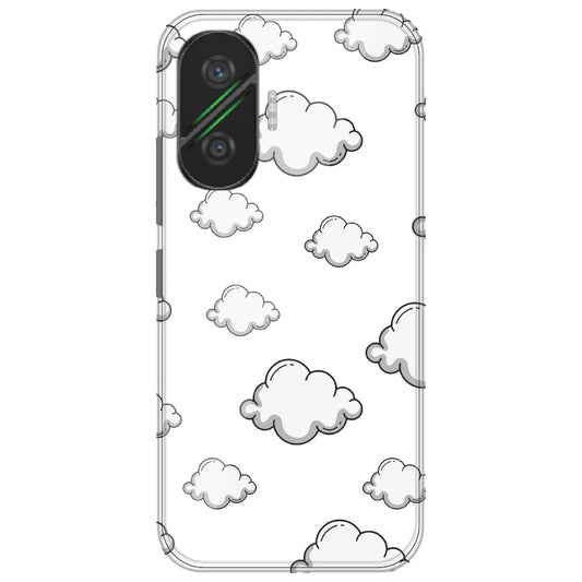 Clouds - Clear Printed Silicone Case for Poco F7