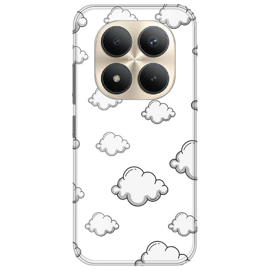 Clouds - Clear Printed Silicone Case for Redmi Note 15 Pro Plus 5G