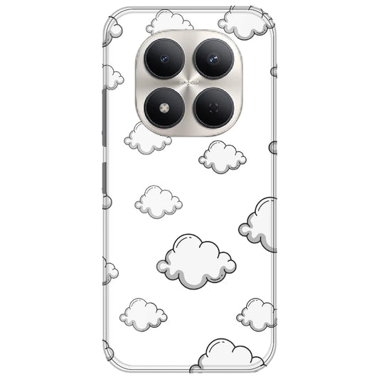 Clouds - Clear Printed Silicone Case for Redmi Note 15 Pro