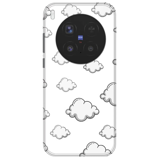 Clouds - Clear Printed Silicone Case for Vivo X300 Pro