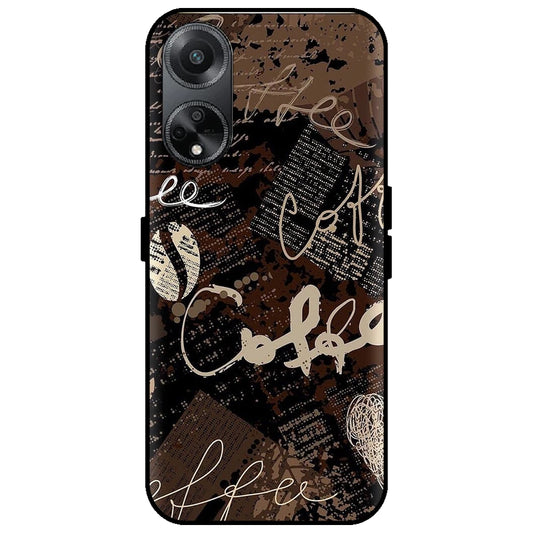 Coffee - Glossy Metal Silicone Case for Oppo F23 5G