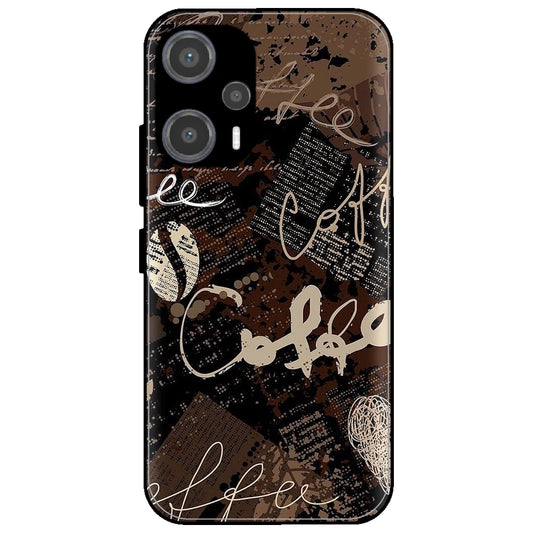 Coffee - Glossy Metal Silicone Case for Poco F5