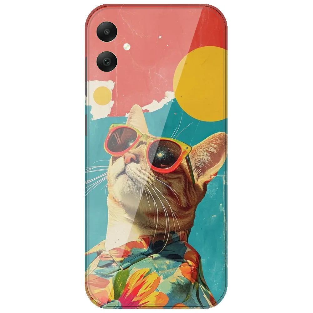 Cool Cat Summer - Printed Silicone Case for Samsung Galaxy A06