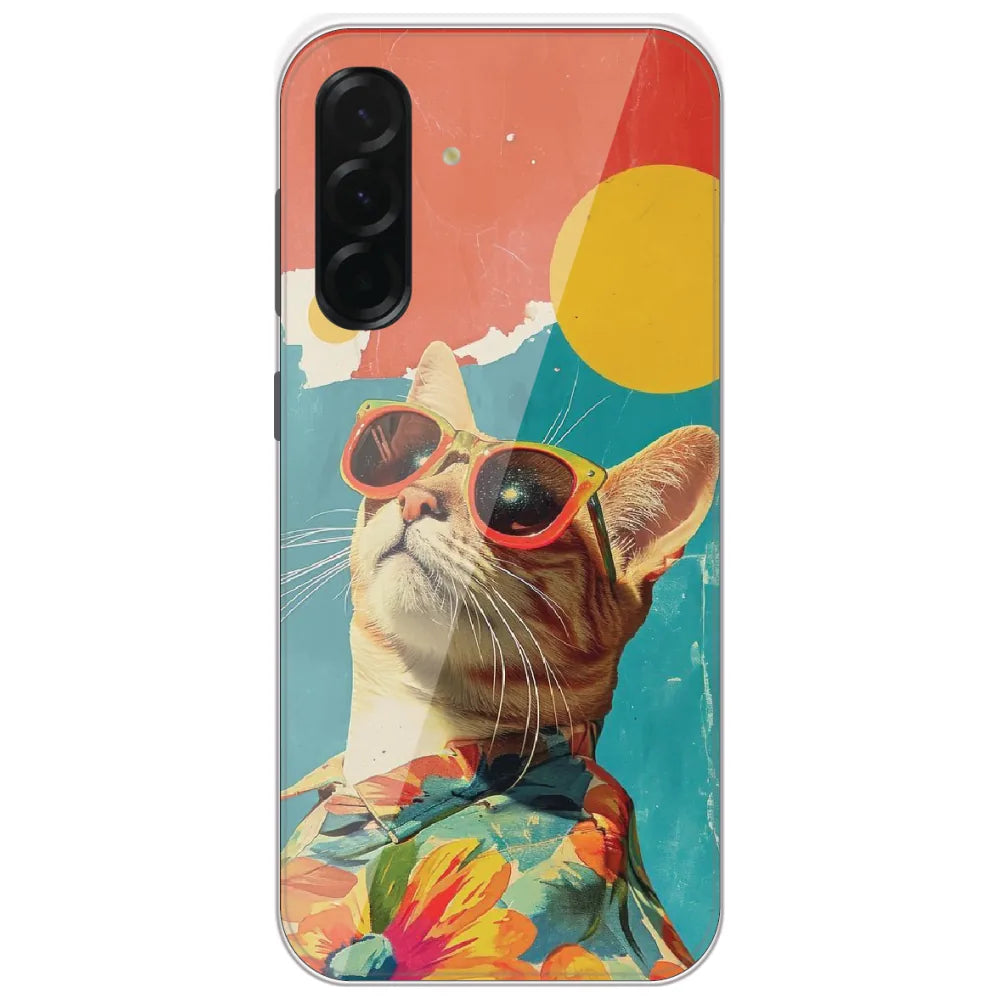 Cool Cat Summer - Printed Silicone Case for Samsung Galaxy A36