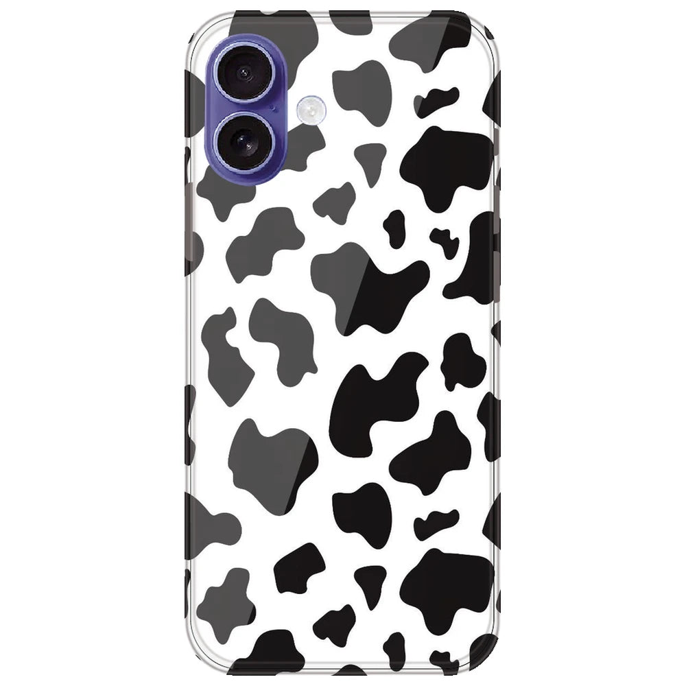 Cow Print - Clear Printed Silicone Case for Apple iPhone 17