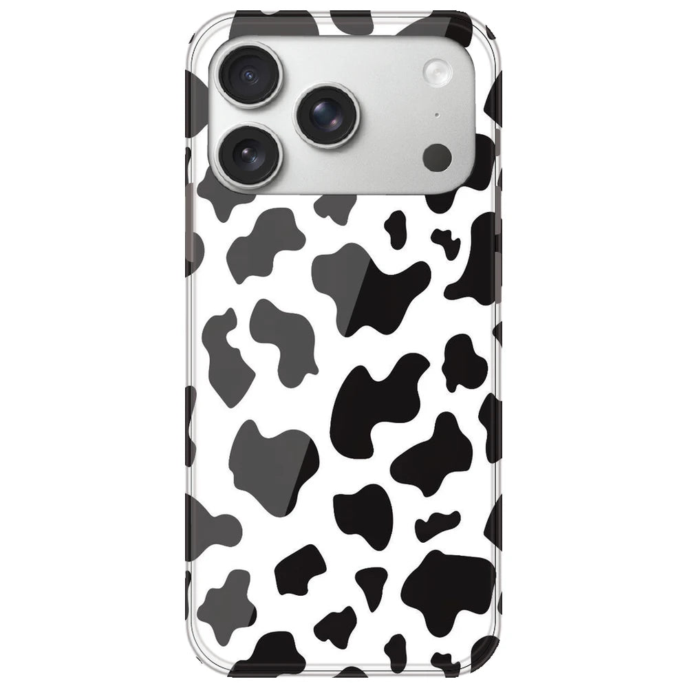 Cow Print - Clear Printed Silicone Case for Apple iPhone 17 Pro