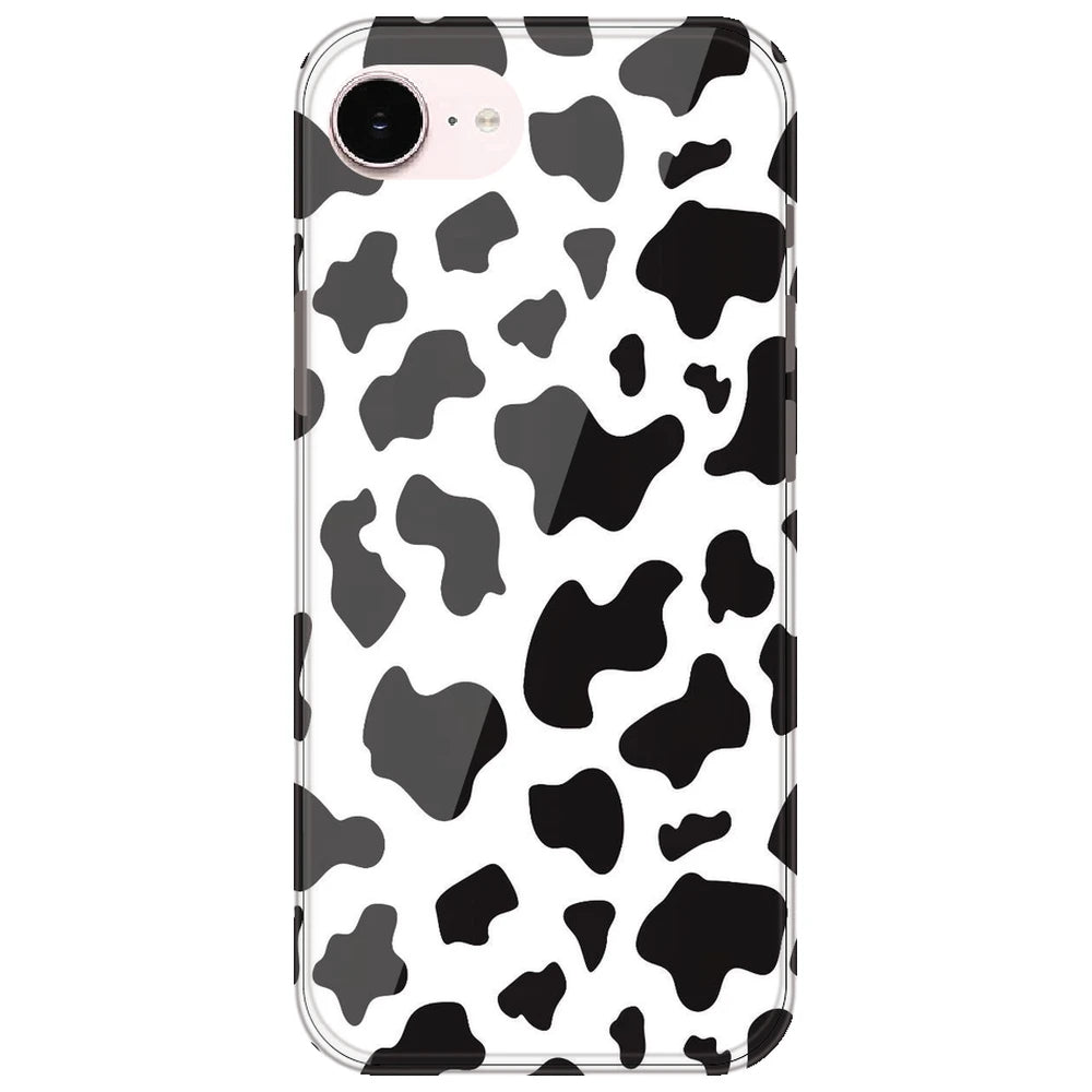 Cow Print - Clear Printed Silicone Case for Apple iPhone 17e