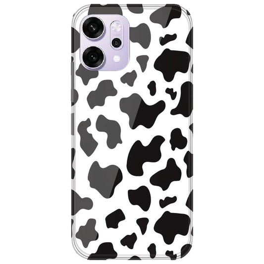Cow Print - Clear Printed Silicone Case for Oppo Reno 14 Pro
