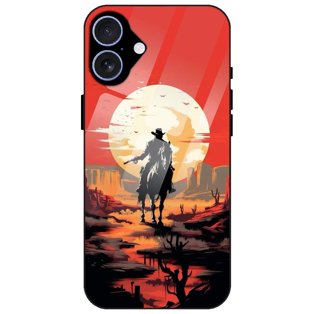 Cowboy And Horse - Glass Case for Apple iPhone 17