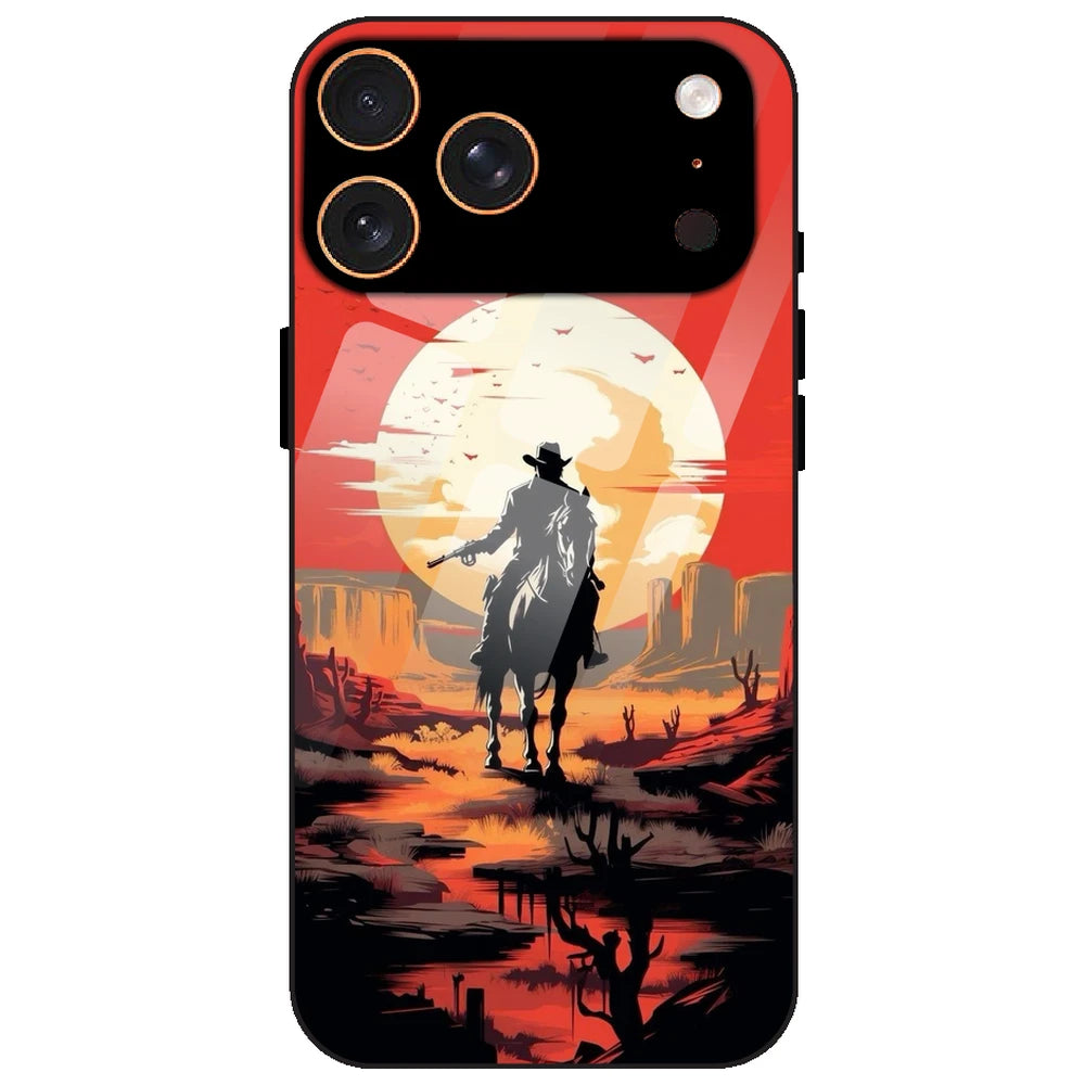 Cowboy And Horse - Glass Case for Apple iPhone 17 Pro