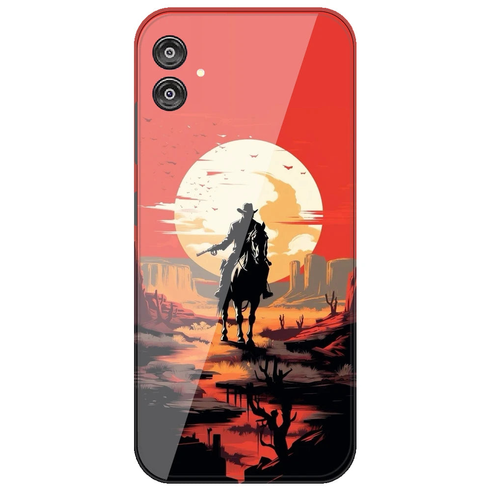 Cowboy And Horse - Printed Silicone Case for Samsung Galaxy F04