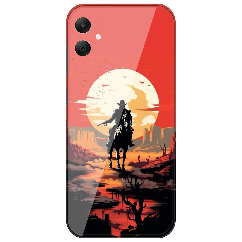 Cowboy And Horse - Printed Silicone Case for Samsung Galaxy F05