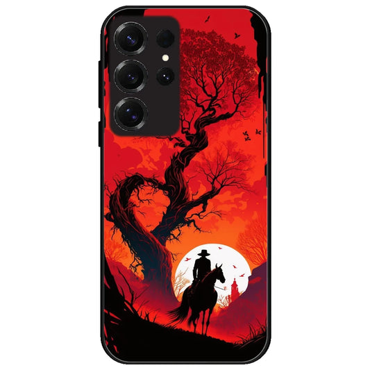 Cowboy & The Sunset - Glossy Metal Silicone Case for Samsung Galaxy S25 Ultra