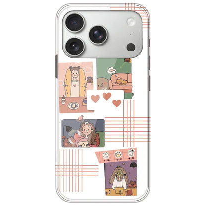 Cute Girl Collage - Clear Printed Silicone Case for Apple iPhone 17 Pro