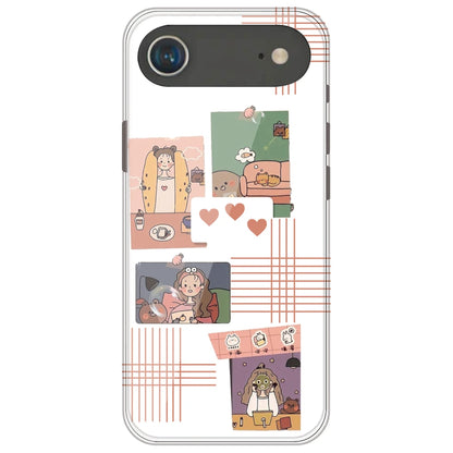 Cute Girl Collage - Clear Printed Silicone Case for Apple iPhone Air