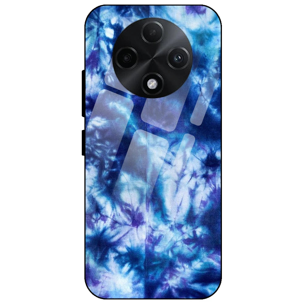 Dark Blue Tie Dye - Glass Case for Oppo F27 Pro Plus