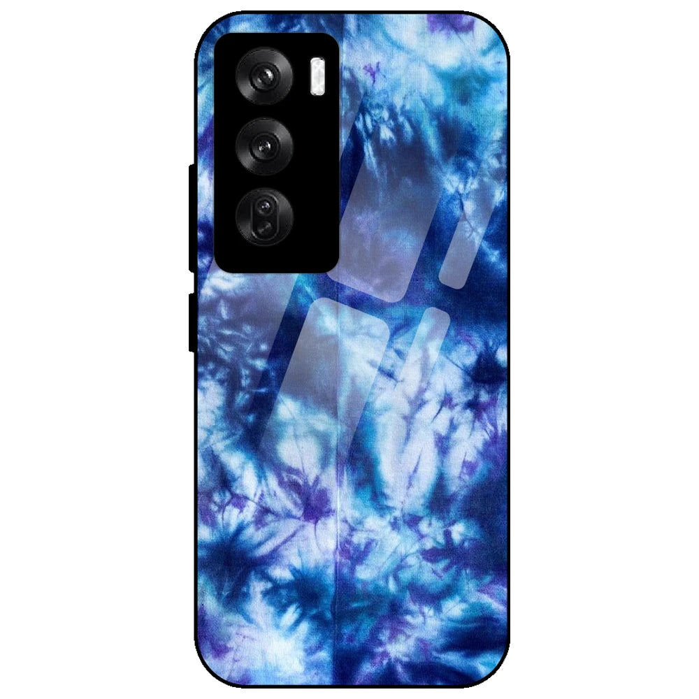 Dark Blue Tie Dye - Glass Case for Oppo Reno 12 Pro