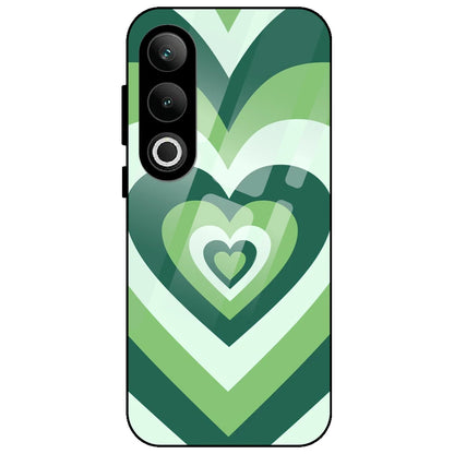 Dark Green Hearts - Glass Case for OnePlus Nord CE 4