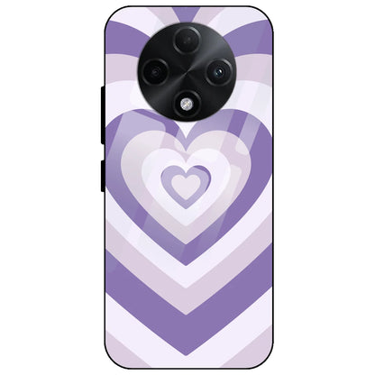 Dark Purple Hearts - Glass Case for Oppo F27
