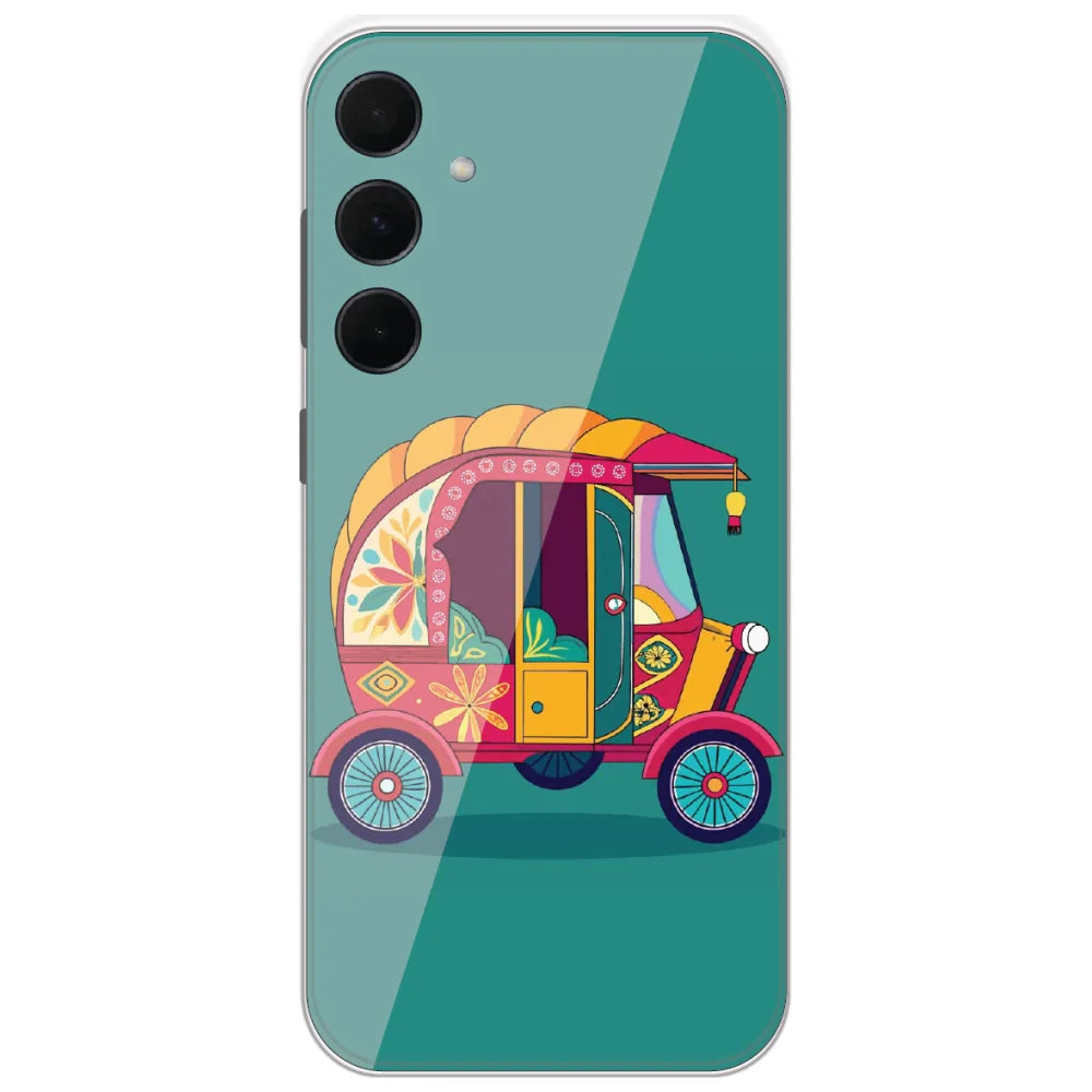 Desi Auto Rickshaw - Printed Silicone Case for Samsung Galaxy A35