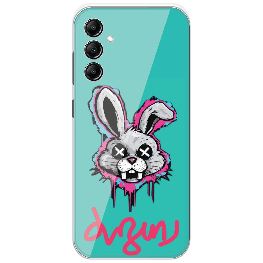 Dizzy Bunny Graffiti - Printed Silicone Case for Samsung Galaxy A14