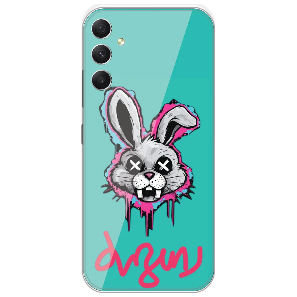 Dizzy Bunny Graffiti - Printed Silicone Case for Samsung Galaxy A34