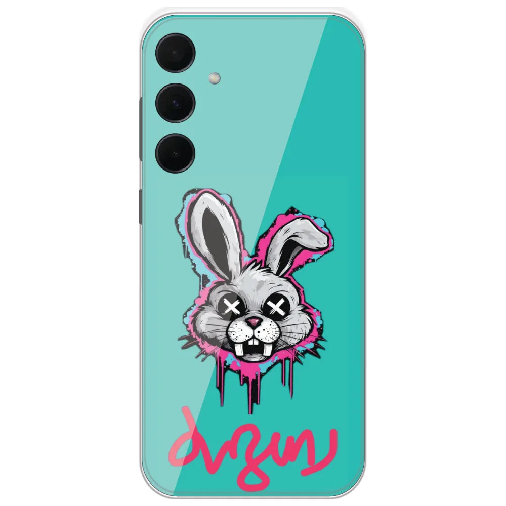 Dizzy Bunny Graffiti - Printed Silicone Case for Samsung Galaxy A35