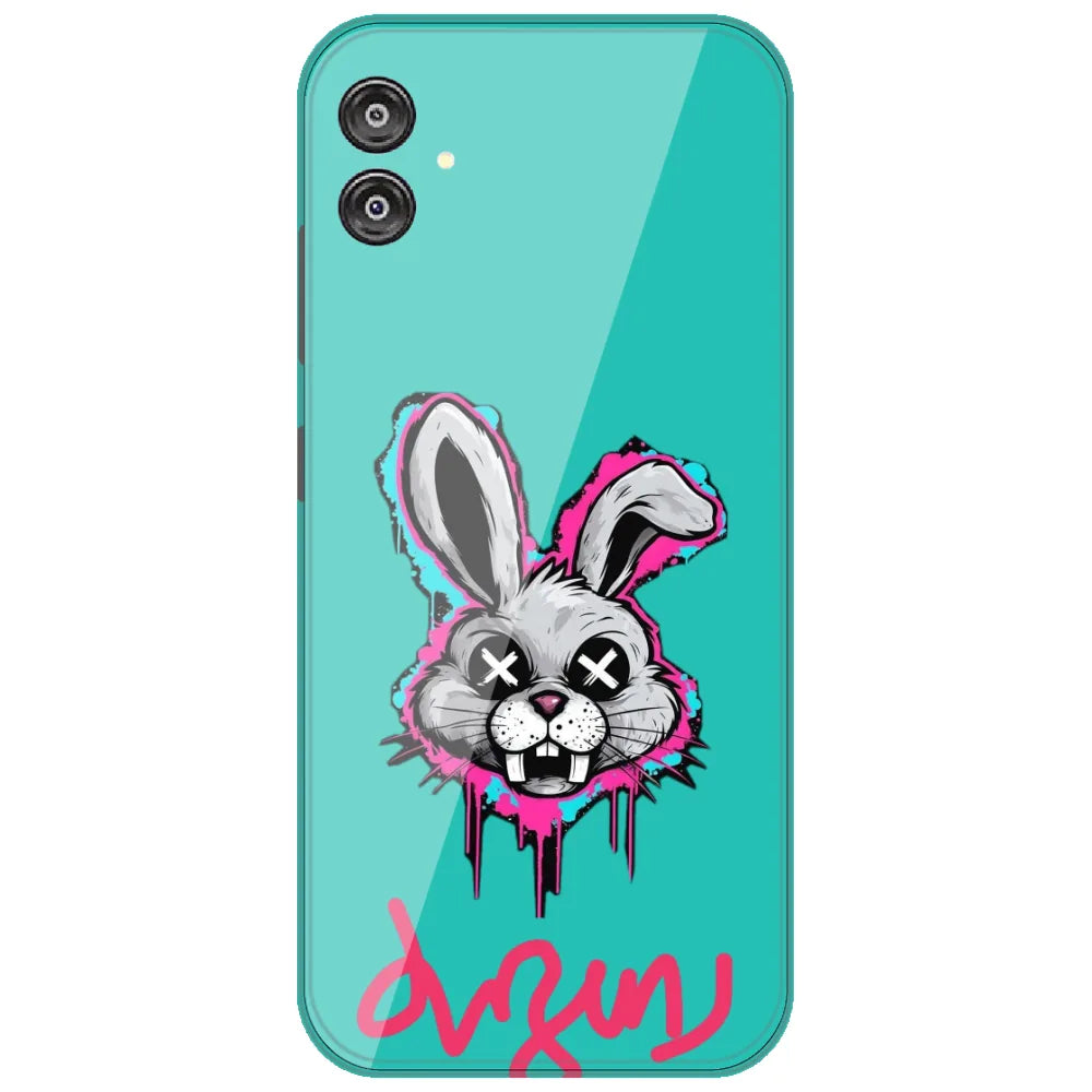 Dizzy Bunny Graffiti - Printed Silicone Case for Samsung Galaxy F04