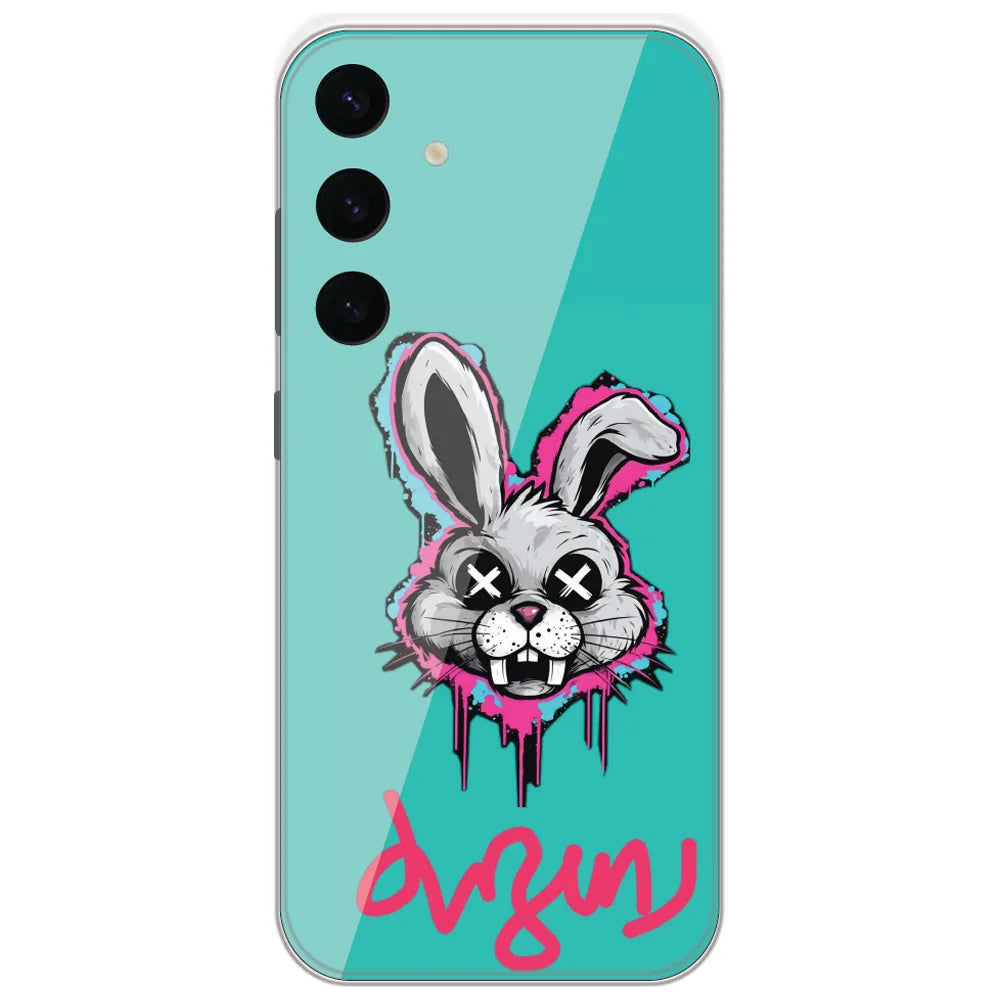 Dizzy Bunny Graffiti - Printed Silicone Case for Samsung Galaxy S24 Plus