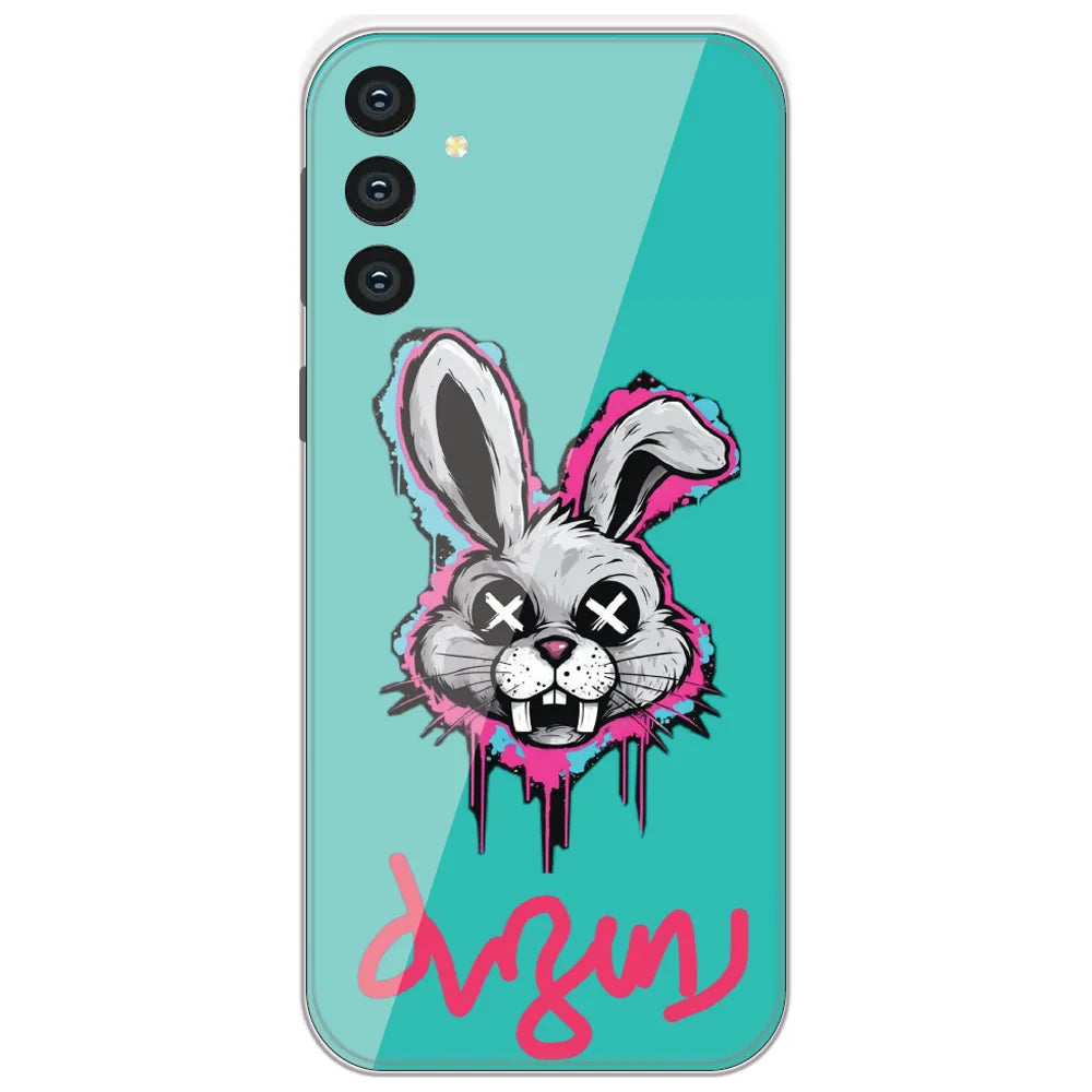 Dizzy Bunny Graffiti - Printed Silicone Case for Samsung Galaxy S24