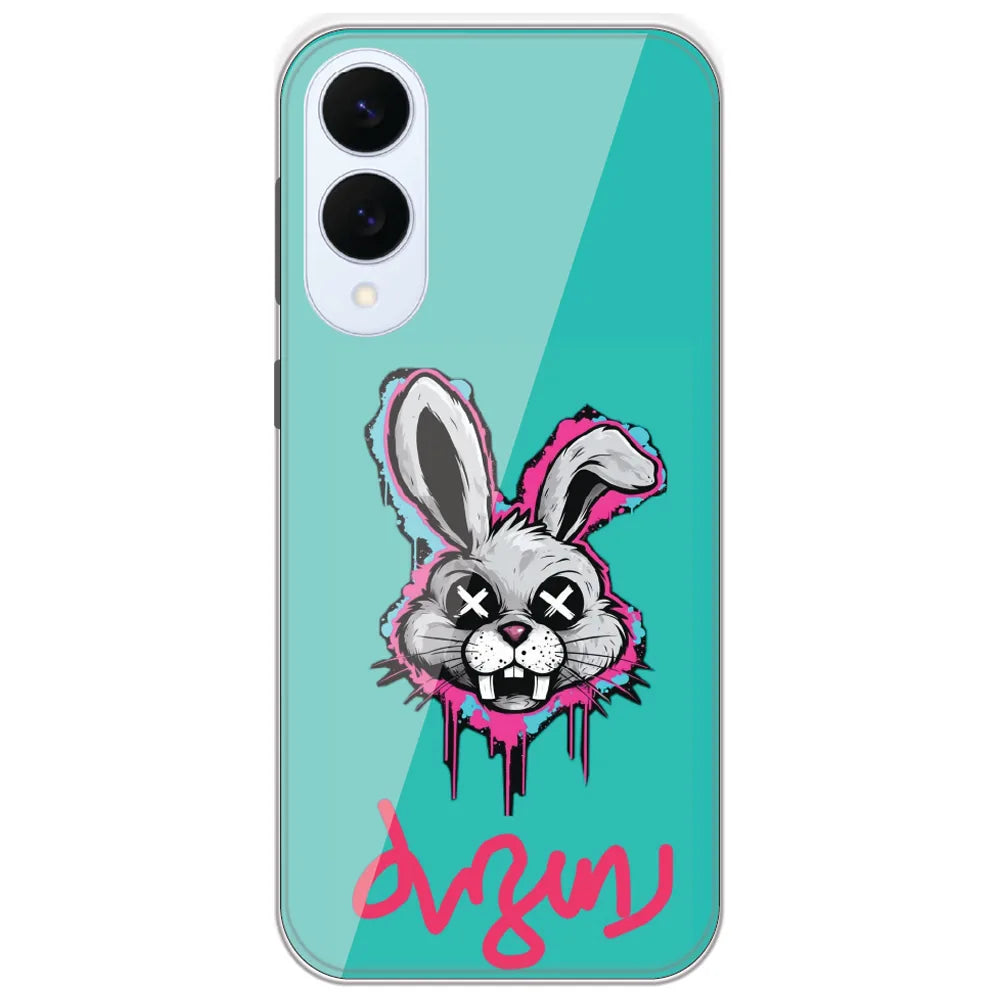 Dizzy Bunny Graffiti - Printed Silicone Case for Samsung Galaxy S25 Edge