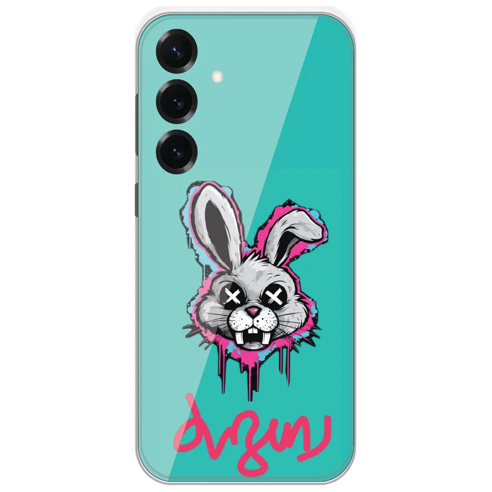 Dizzy Bunny Graffiti - Printed Silicone Case for Samsung Galaxy S25 Plus